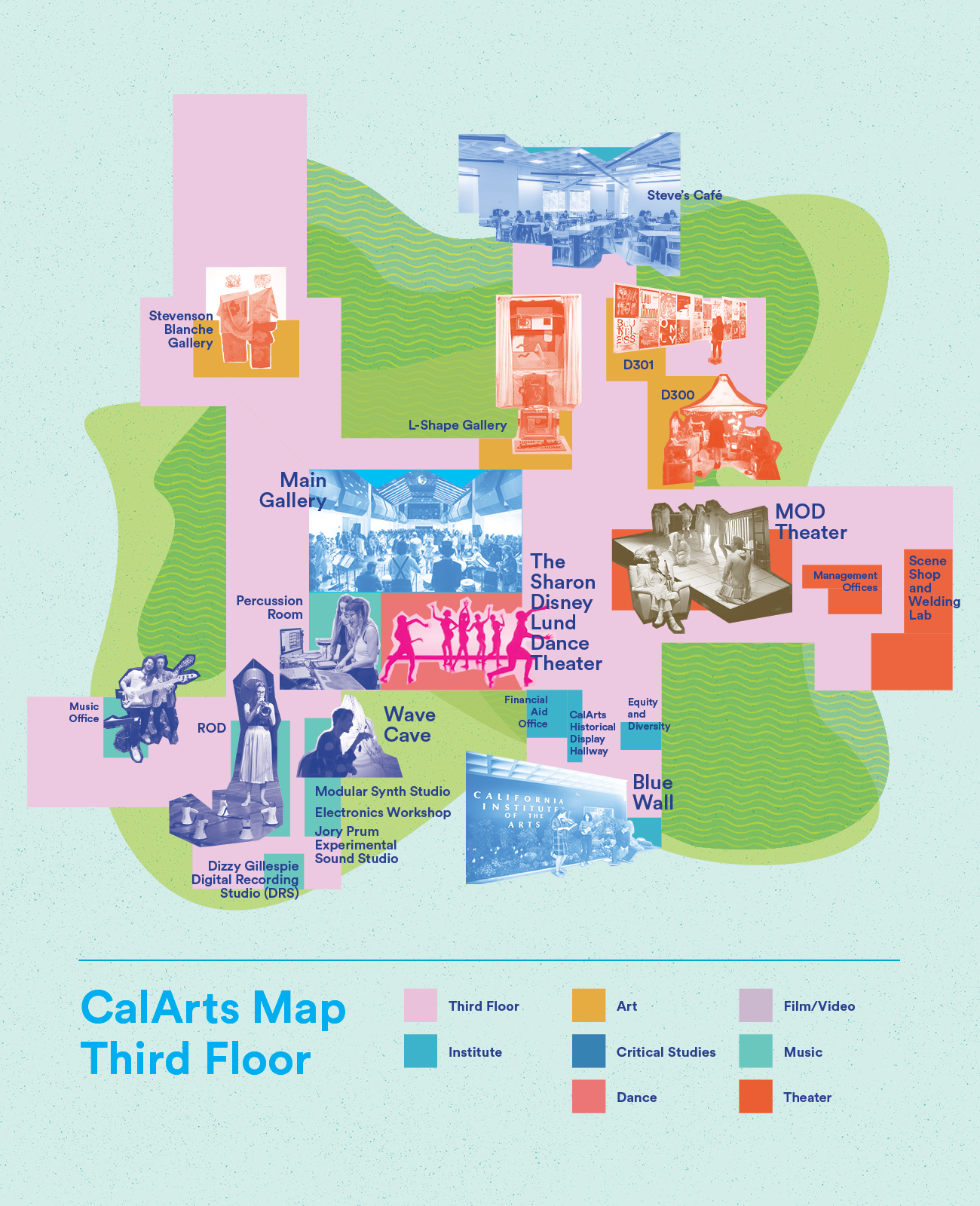 Map of the CalArts Third Floor