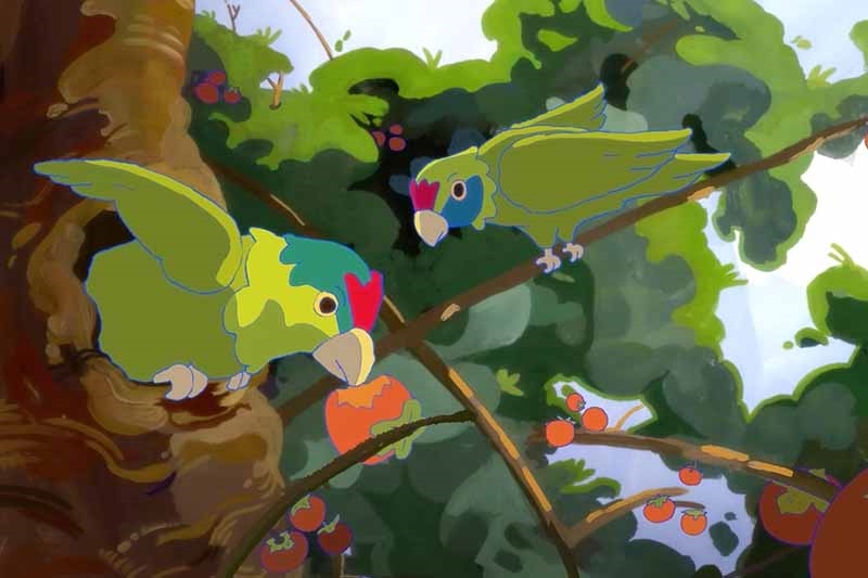 Animated Image of Bird in a Tree