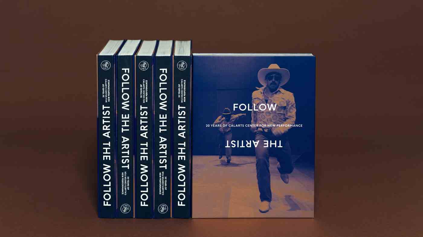 Four books titled "FOLLOW THE ARTIST," with three spines showing and the front cover visible.