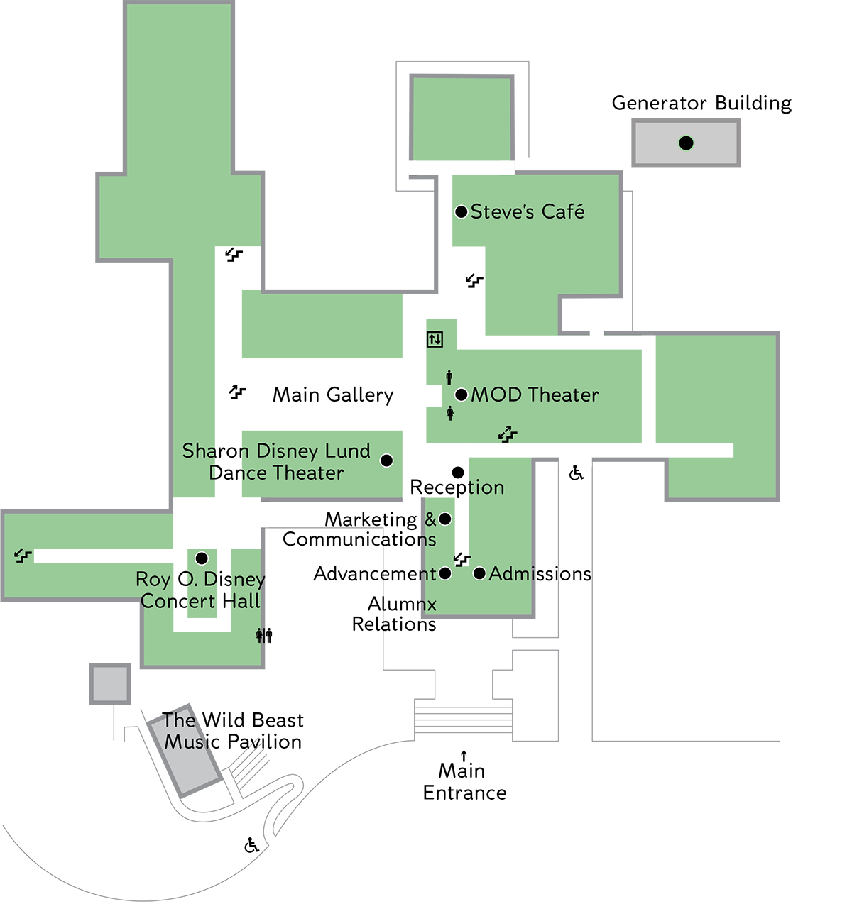 Map of the third floor of calarts 