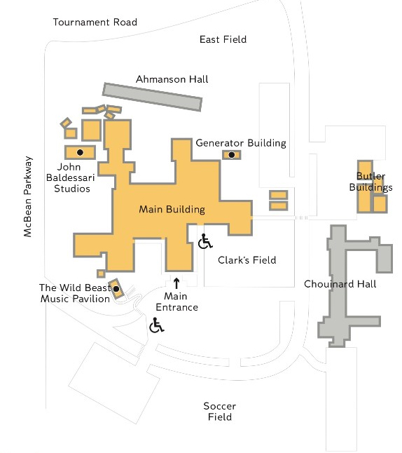 Campus map of CalArts