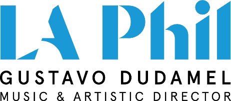 Logo for LA Phil with a white background