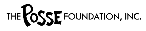 Logo for The Posse Foundation, Inc. with stylized text.