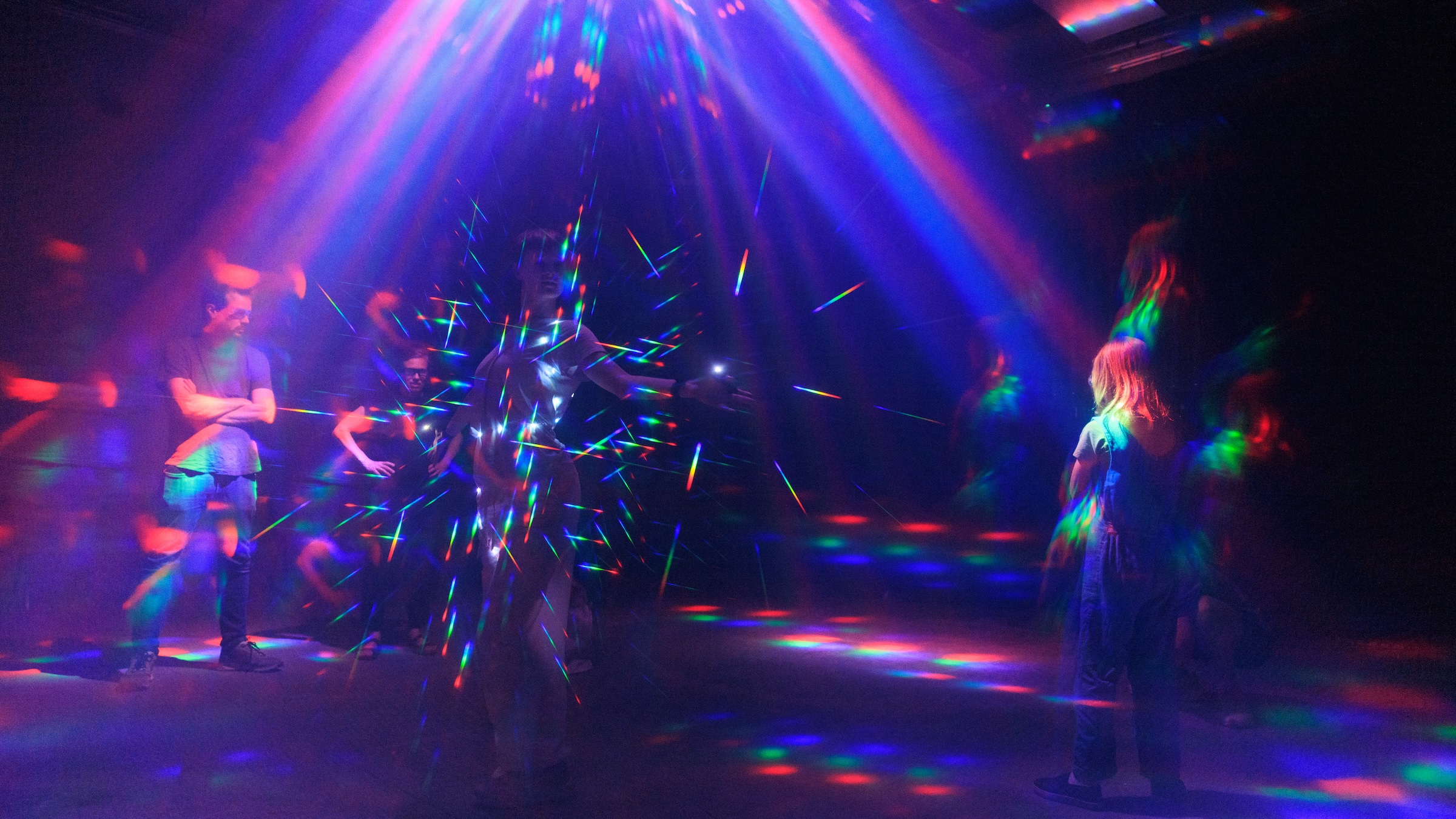 Photo of a light installation by Pablo de Larranaga Aramoni (BFA 24, Experience Design and Production) at CalArts