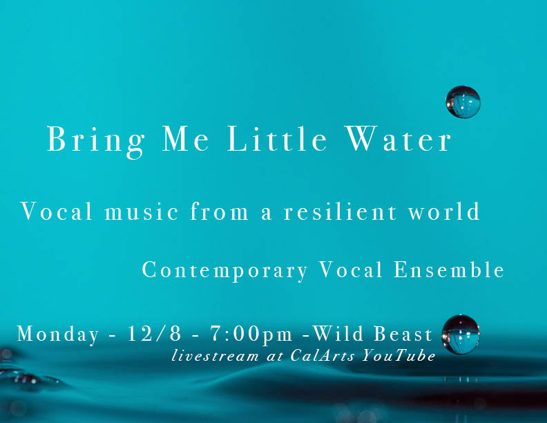 Promotional graphic with text over a turquoise background with water droplets.