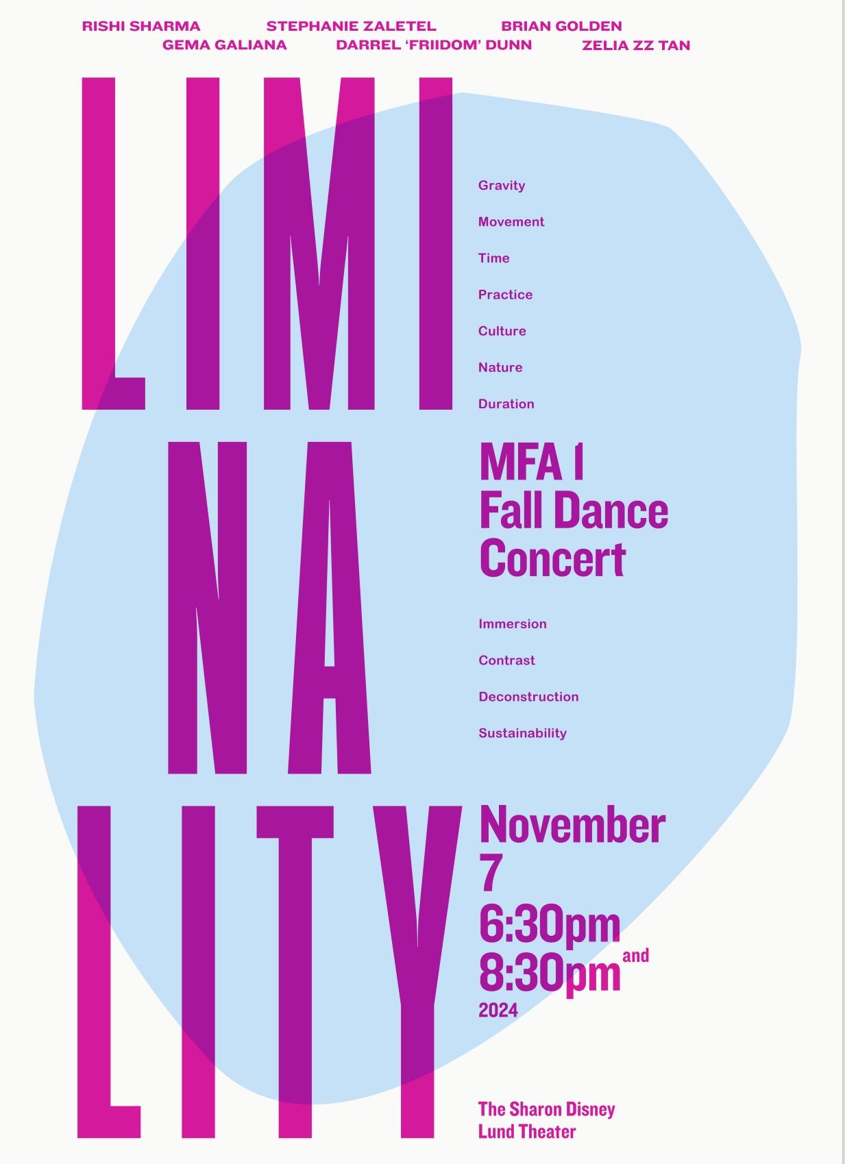 Liminality MFA I Fall Dance Concert