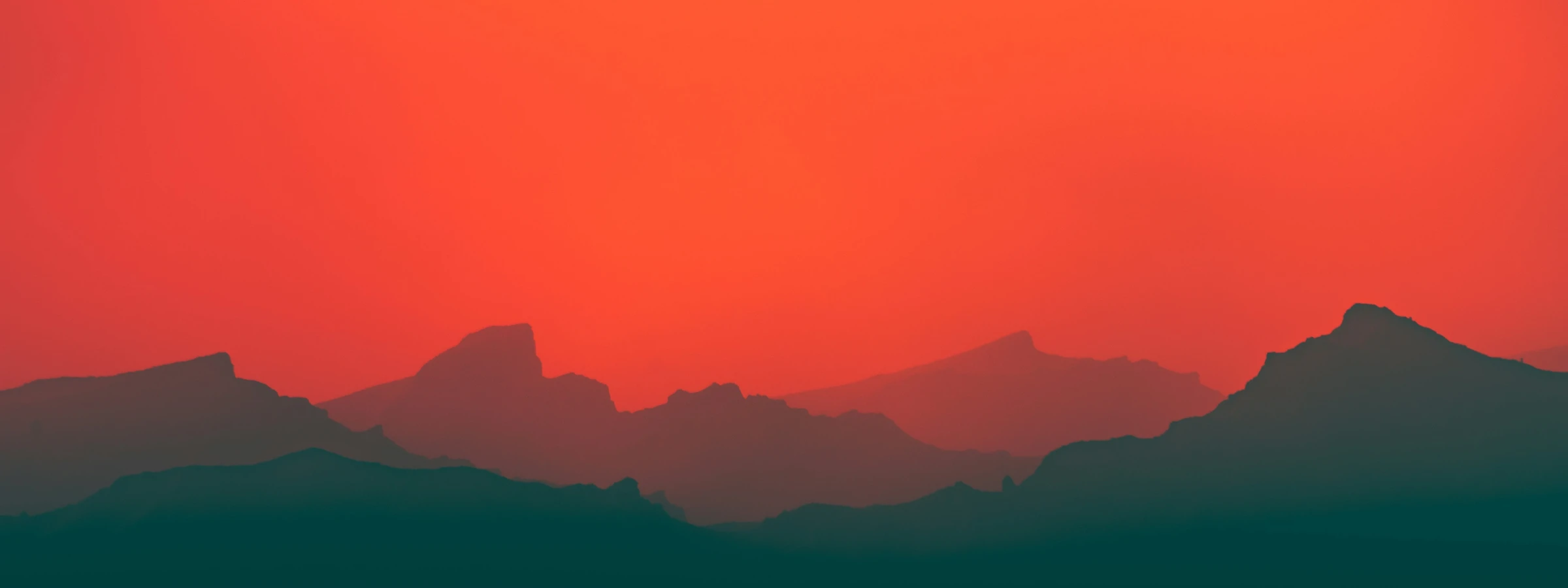 dusk mountain range