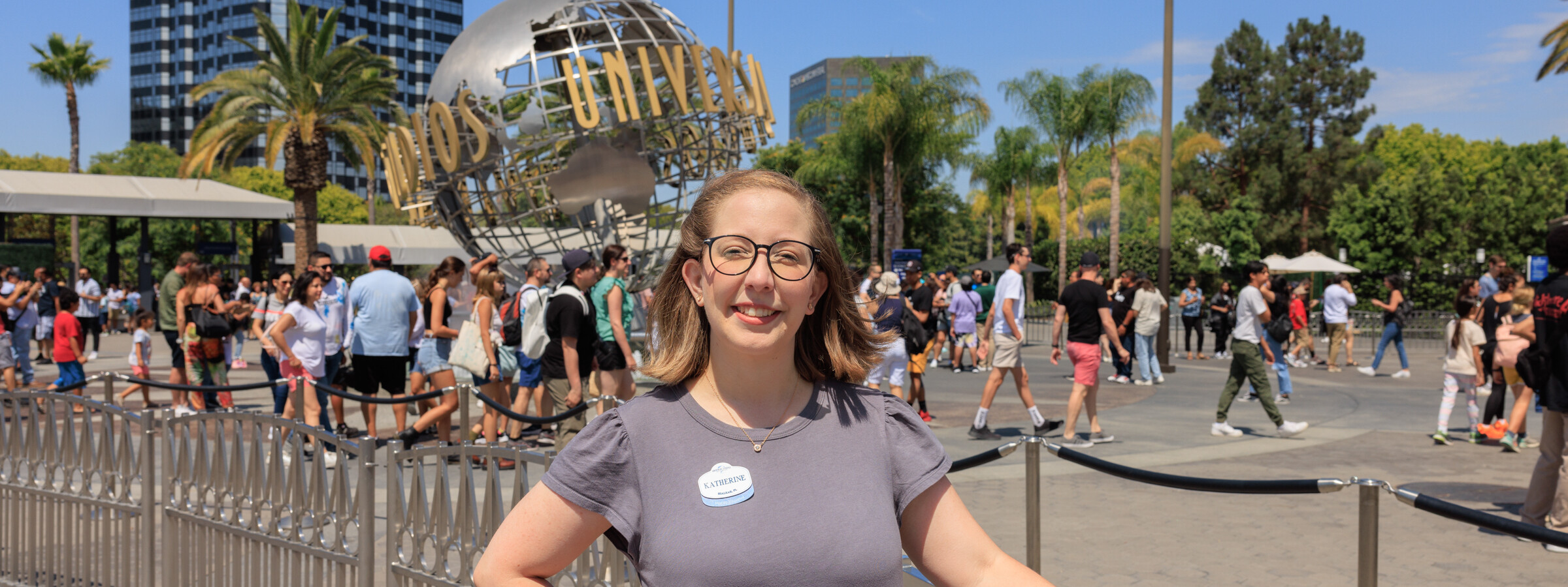 Image of a person interning at Universal Studios