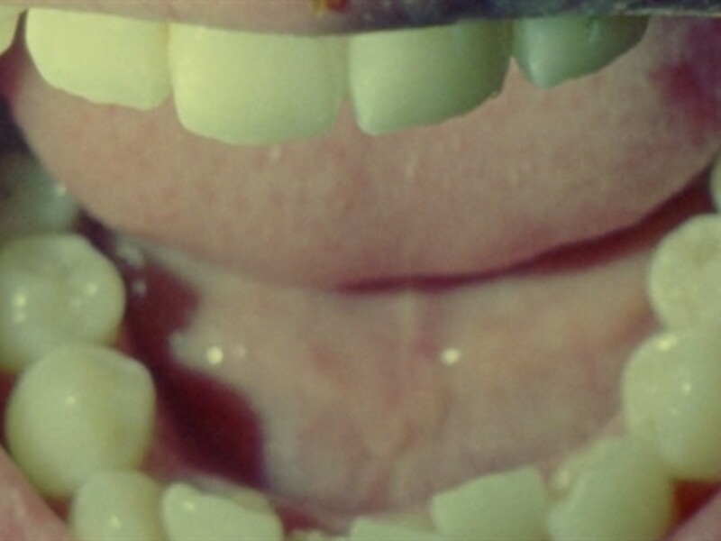 close up of a person's mouth