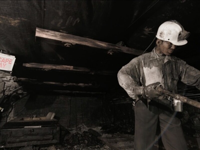 man working in a mine