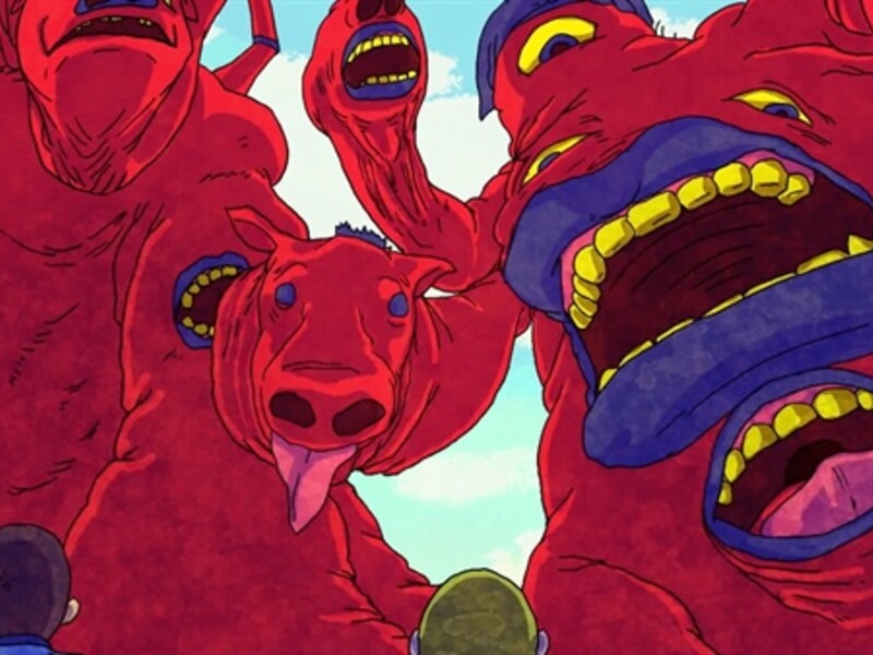 group of red monsters