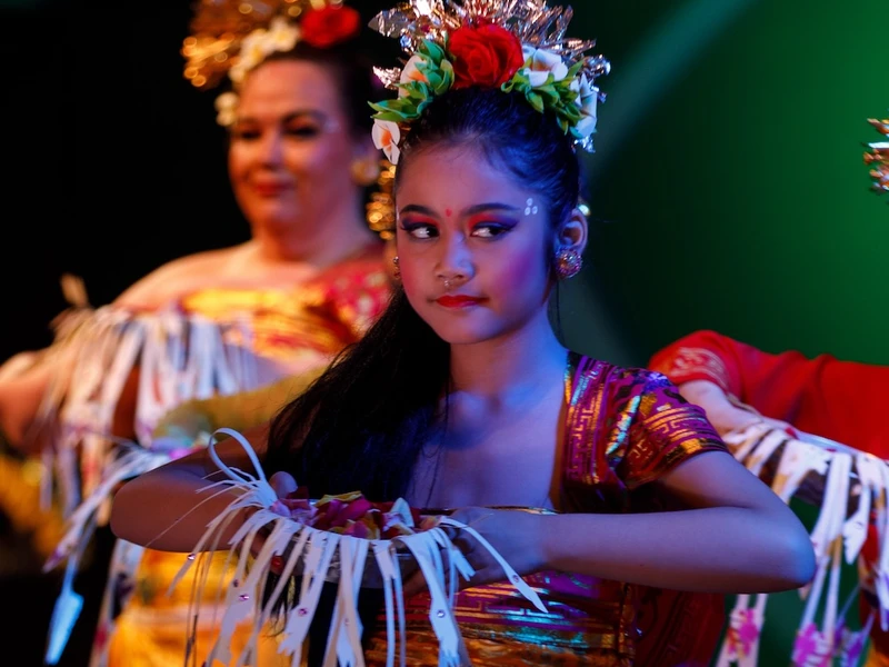 A dancer in Balinese costume