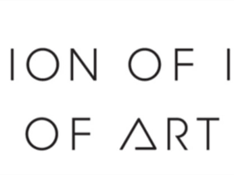 Logo of the Association of Independent Colleges of Art + Design with a circular emblem and text.