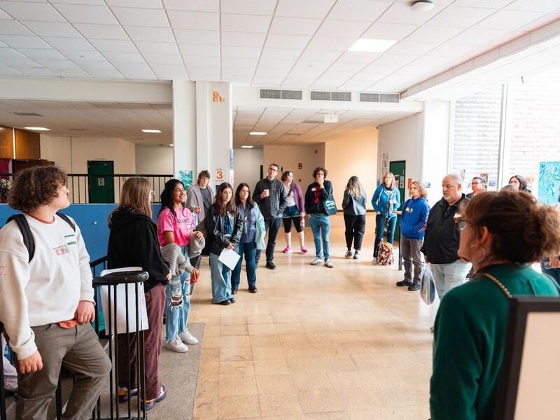 Students take a tour of CalArts legendary building