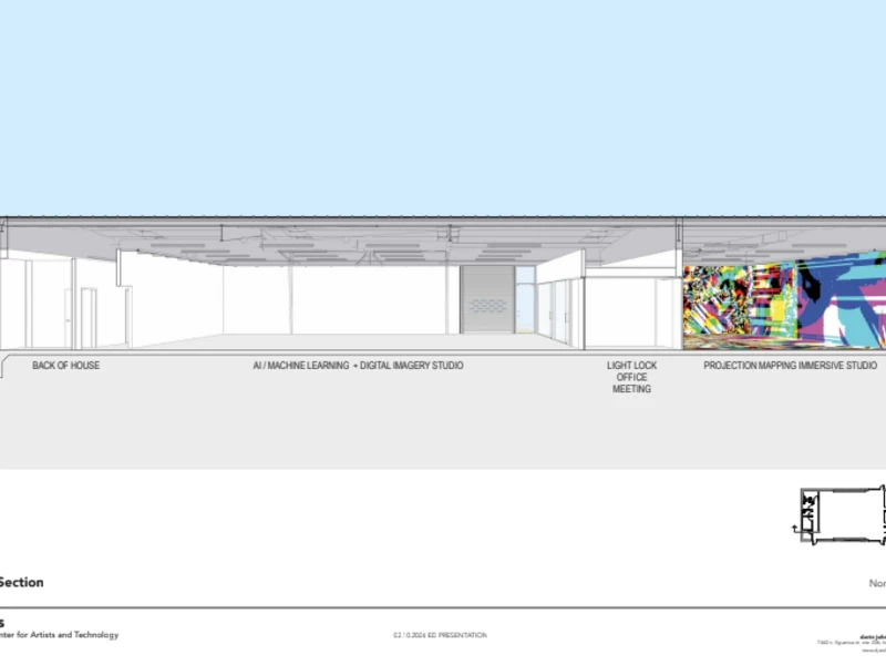 CCAT Construction rendering at CalArts