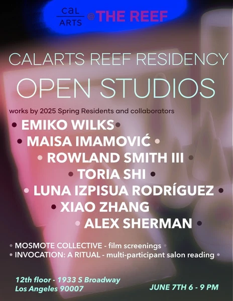 Poster for CalArts Reef Residency Open Studios