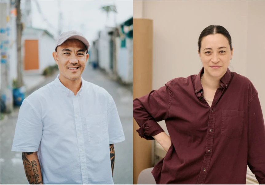 Tuan Andrew Nguyen and Gala Porras-Kim portraits